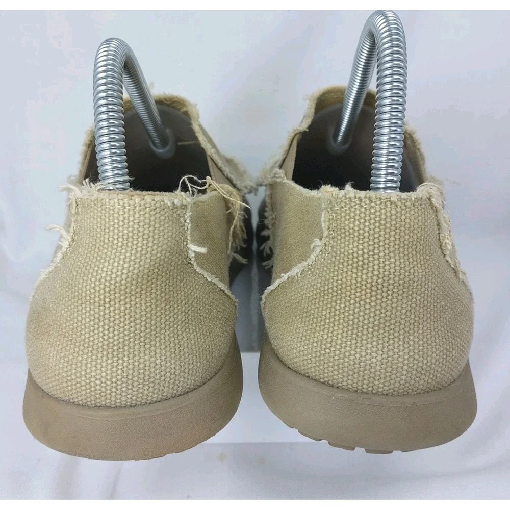 Crocs Mens Santa Cruz Loafers Size 8M‎ Slip-On Shoes Khaki/Khaki Distressed